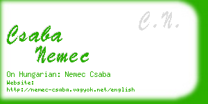 csaba nemec business card